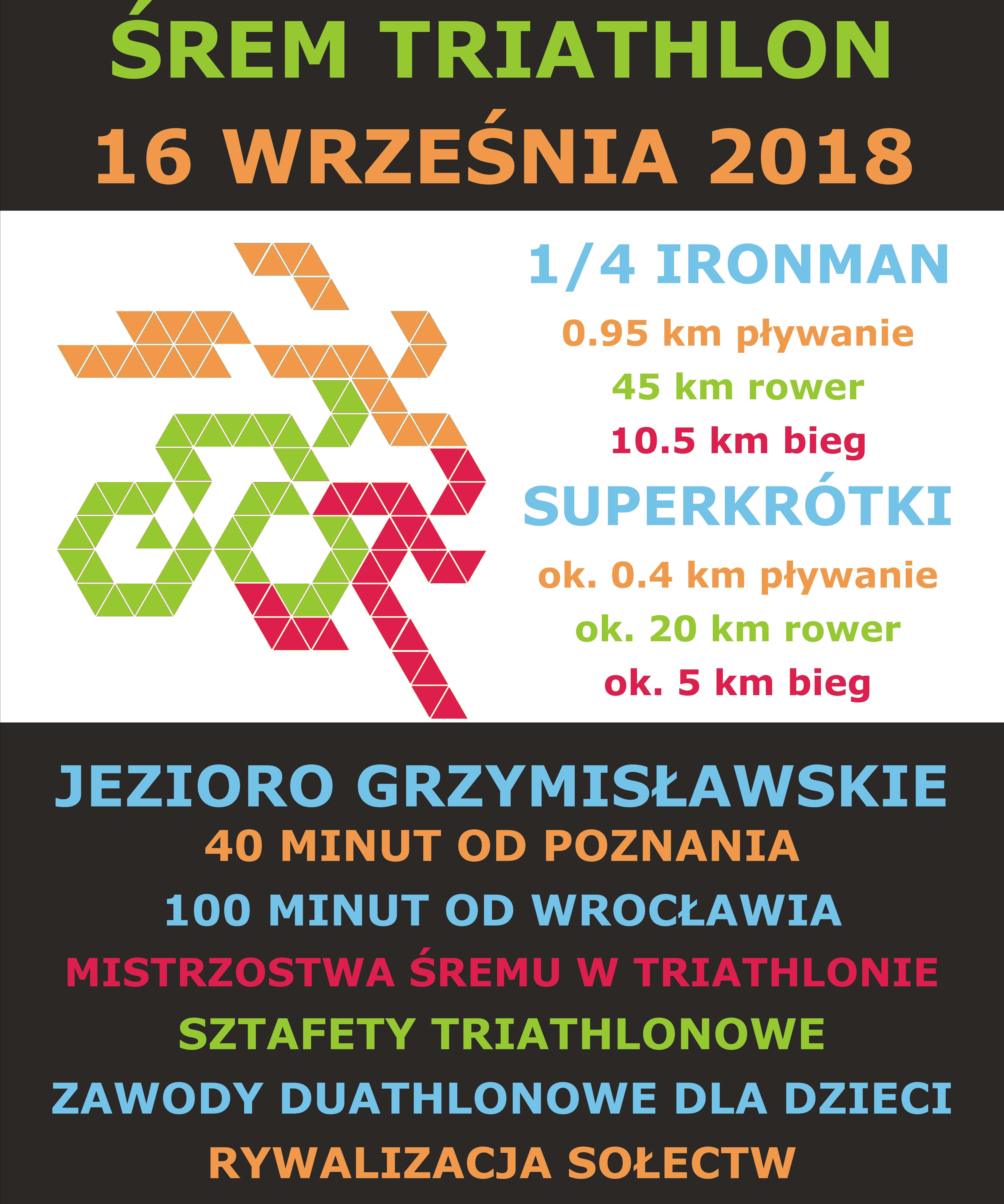 śrem Triathlon 2018 plakat